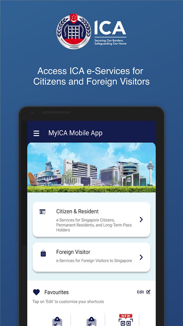 MyICA app interface showing Singapore Arrival Card submission screen on smartphone